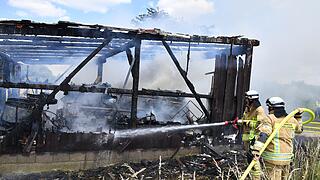 Scheunenbrand bei Memmelsdorf im Landkreis Bamberg
