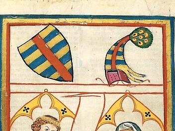 Reinmar der Alte beim Minnesang  Foto: Codex Manesse