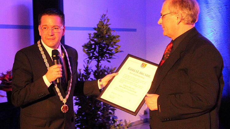 Rudolf Kießling mit Bürgermeister