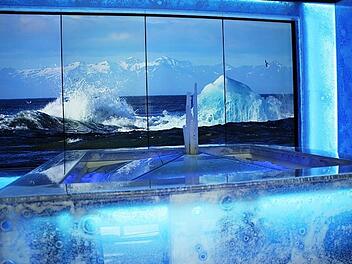 Auf eine Eislounge und Panoramasauna d&uuml;rfen sich k&uuml;nftig Besucher des HofBads und der HofSauna in Hof freuen. Foto: Stadtwerke Hof