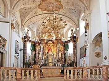 Der Altarraum der Basilika Marienweiher Foto: BR-Archiv