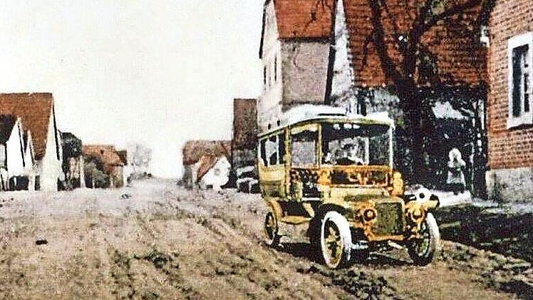Stra&szlig;enpartie in Hofstetten um 1920