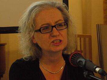 Die Kinderärztin Chara Gravou sprach beim Hospizverein in Forchheim.   Fotos: Pauline Lindner