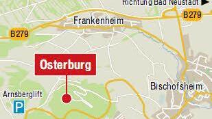 Die Osterburg liegt bei Bischofsheim im Landkreis Rhön-Grabfeld. Illustration: Klaus Heim