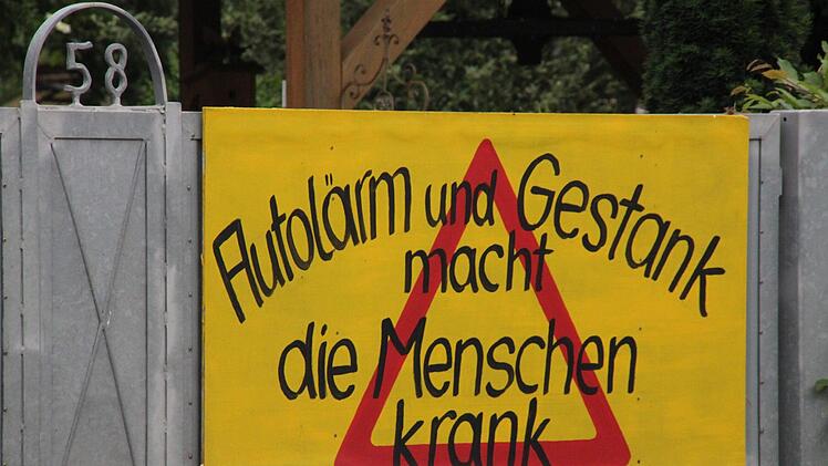 Protestschild der Anwohner. Foto: Kerstin Väth