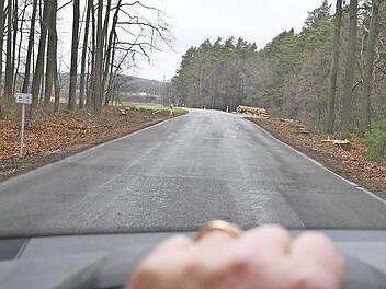 Die Kreisstraße BA 28 führt auf dem Streckenabschnitt zur B 22 durch den Wald. Dort soll die Sicht besser werden. Foto: Ronald Rinklef