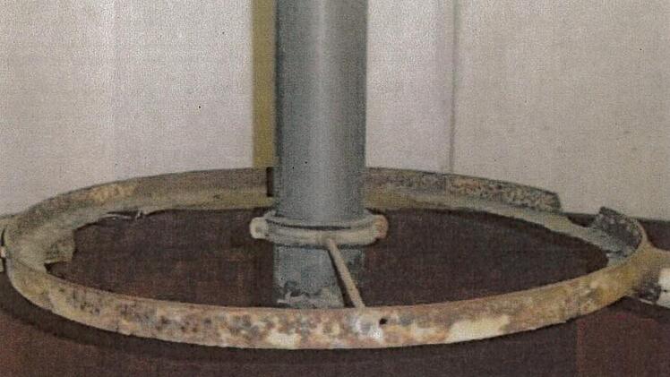 Stark korrodierte Halterung der Gerstenzuführung für die Weiche Quelle: Foodwatch