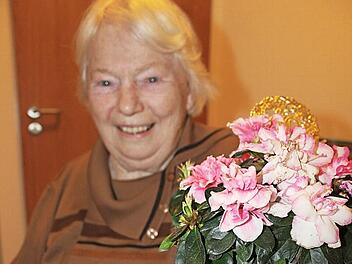 Irmgard Meyer, die in Kutzenberg lebt, an ihrem 90. Geburtstag. Foto: Markus Häggberg