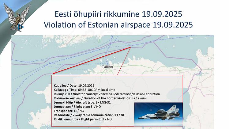 Spannungen im Luftraum über dem Baltikum