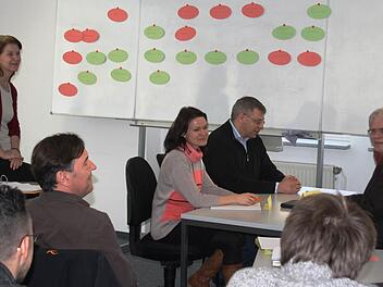 Die Teilnehmer beim Workshop "Knigge im Beruf" in der DAA in Coburg mit Dozentin Angelika Hopf.  Foto: DAA