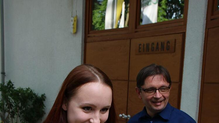 Begrüßung der Gäste zur BR-Lesernacht an der Naturbühne Trebgast  Foto: Jürgen Gärtner