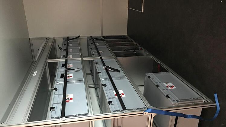 Die verschiedenen Boxen wurden sorgfältig beschriftet. privat