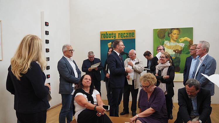 Bamberger Städträte und Künstler verschaffen sich    in München einen Eindruck von der Sammlung Goetz. Fotos: Ulrike Siebenhaar/Stadt Bamberg