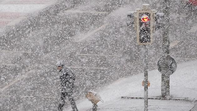 Starker Schneeschauer in N&uuml;rnberg