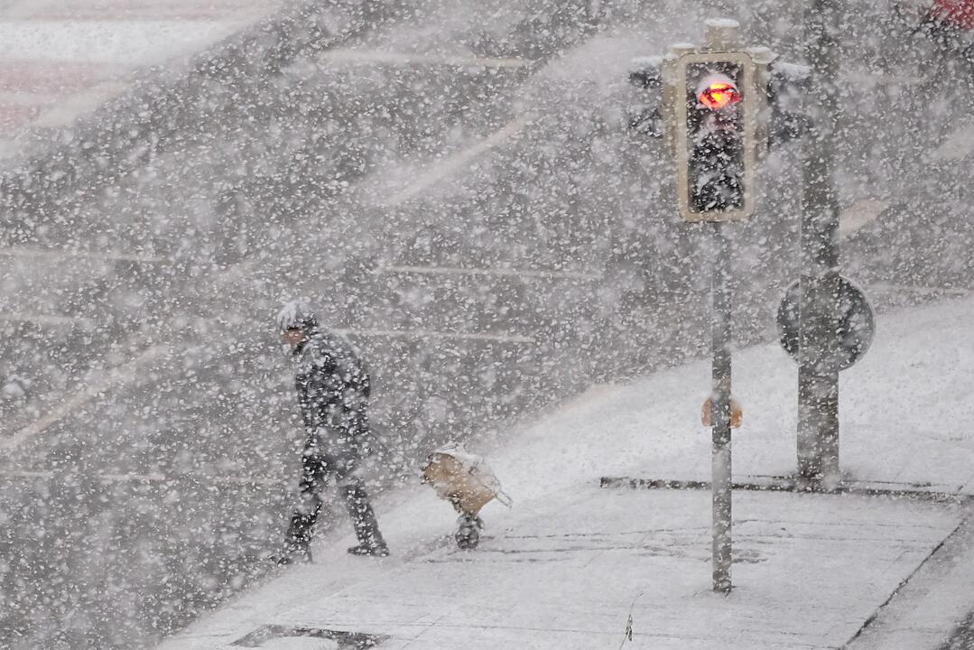 Starker Schneeschauer in Nürnberg