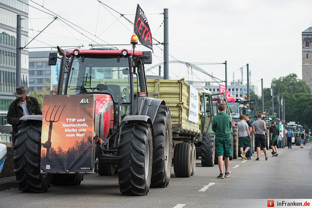Demonstration gegen die Handelsabkommen