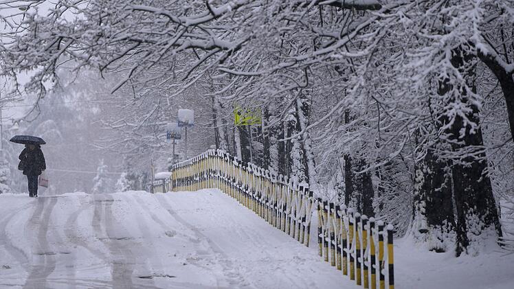 Winterwetter in Serbien