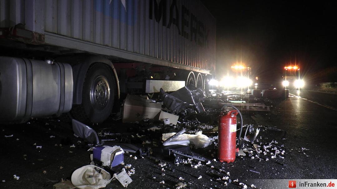 Schwerer Lkw-Unfall auf der A7 bei Hammelburg