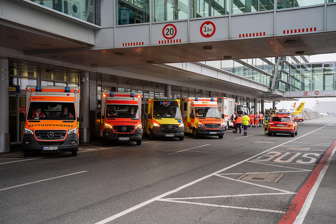 Großübung am Nürnberger Flughafen