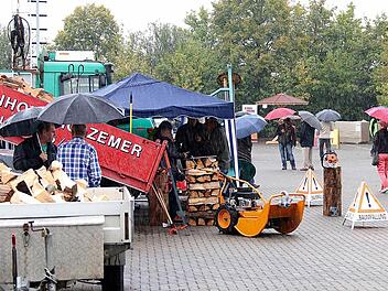 Wald- und Holztag in Oberthulba: Die Gemeinde hat keinen Mangel an Holz, erklärte Bürgermeister Gotthard Schlereth.  Foto: Gerd Schaar/ Archiv