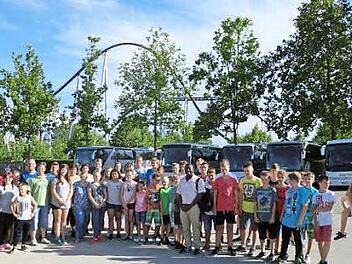 Die Jugendlichen, die am Ausflug des B&uuml;rgerlichen Sch&uuml;tzenvereins Elfershausen teilgenommen haben.  Foto: Sch&uuml;tzenverein