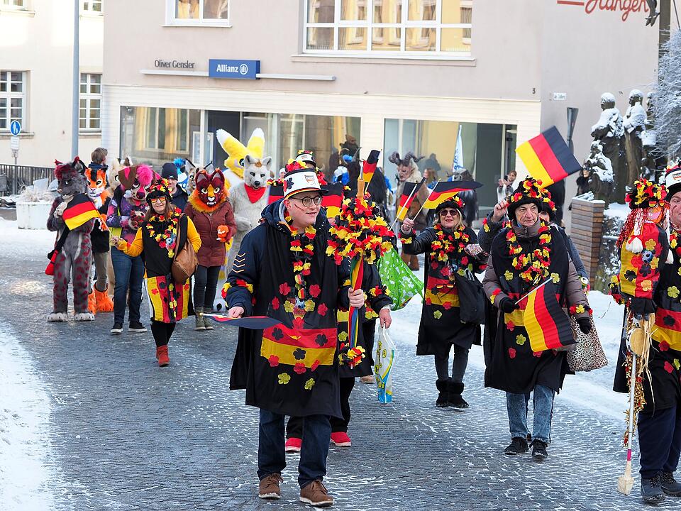 Eine der ersten Faschingsumzüge in der Region