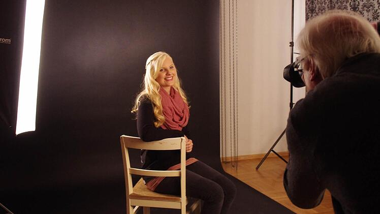 Fotoshooting mit Kronachs neuem Christkind. Foto: Marco Meißner