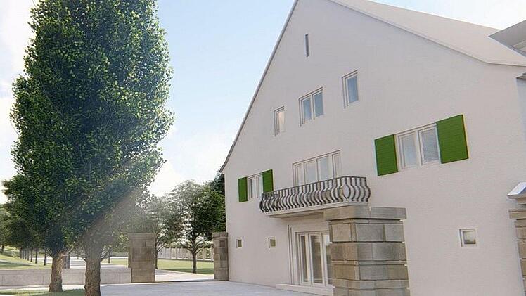 Die alte Villa und der Park sollen saniert und erhalten bleiben. Visualisierung: Wisag-Gruppe