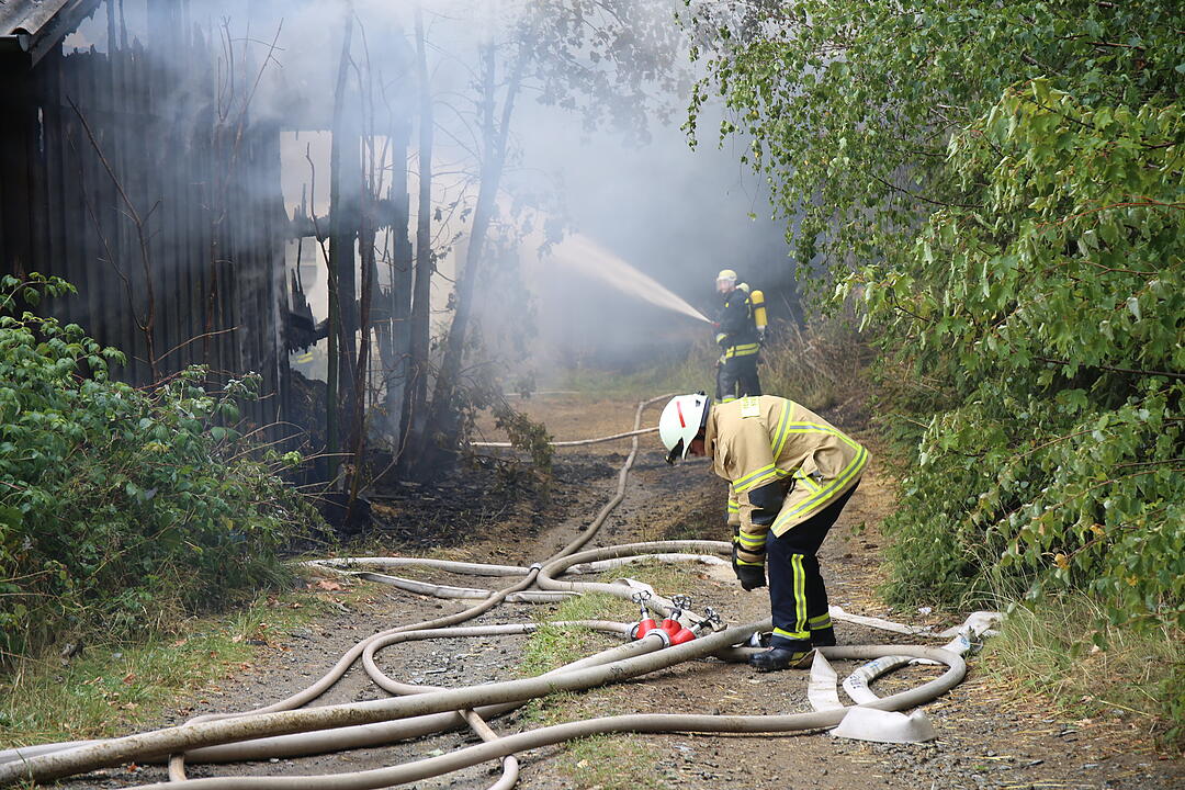 Brand auf Bauernhof in Unterkotzau