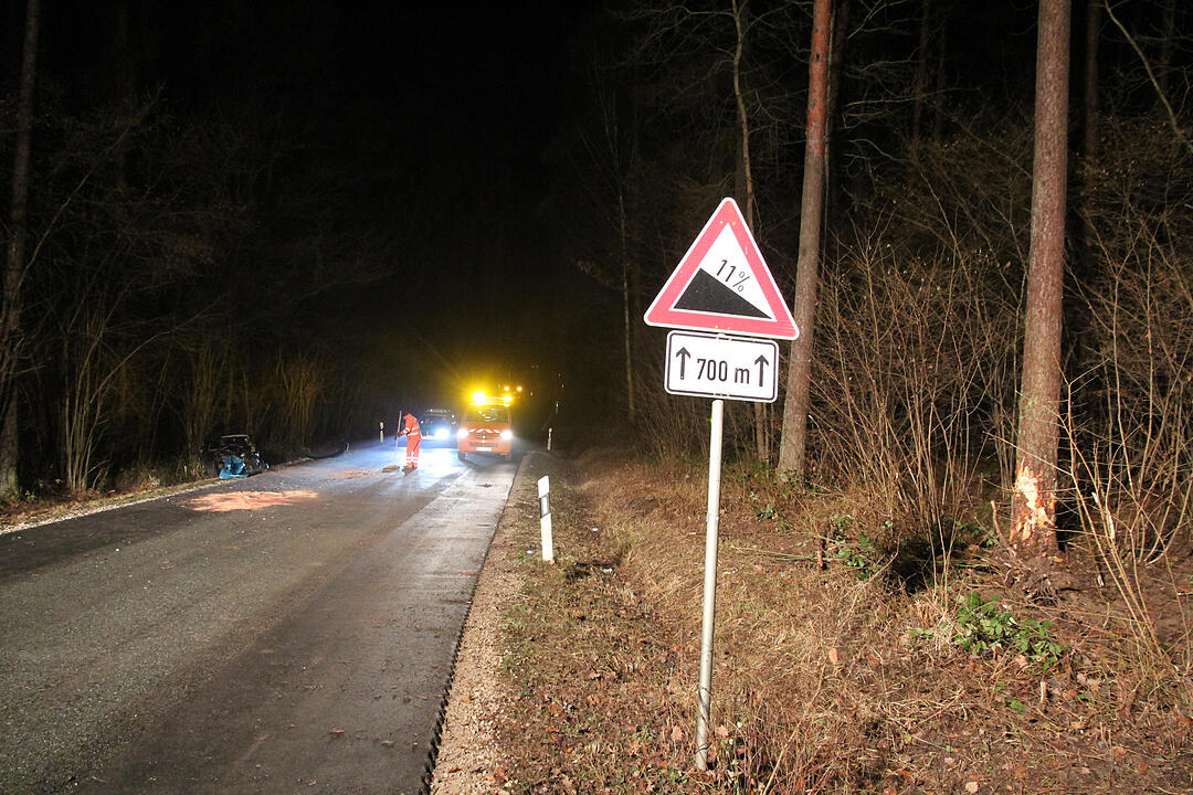 Schwerer Unfall bei Steppach - 28-Jähriger schwerst verletzt