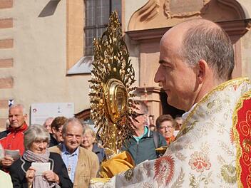 Am 15. September 2018 besuchte der neue Würzburger Bischof Franz Jung den Kreuzberg. Foto: Marion Eckert