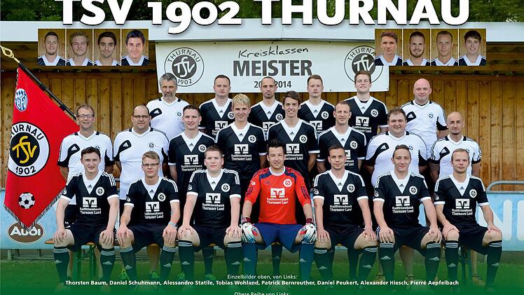 Das offizielle Aufstiegsfoto des TSV Thurnau ist am Freitag vorgestellt worden. Ab sofort wird es im Sportheim am Aubachstadion hängen. Foto: TSV Thurnau