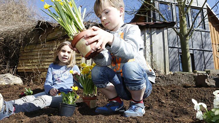 Blumen pflanzen mit den Garten- und Blumenfreunden Katschenreuth-Frankenberg Foto: Matthias Hoch