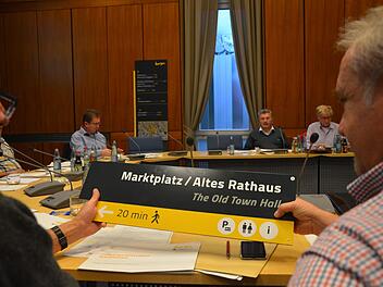 Entwürfe für die neuen Schilder des Fußgängerleitsystems wurden im September im Planungsausschuss präsentiert. Sie sollen jetzt bald montiert werden.  Foto: Bernhard Panzer