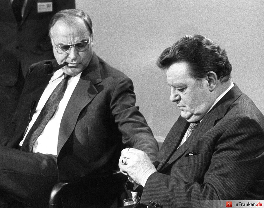 Franz Josef Strauß und Helmut Kohl