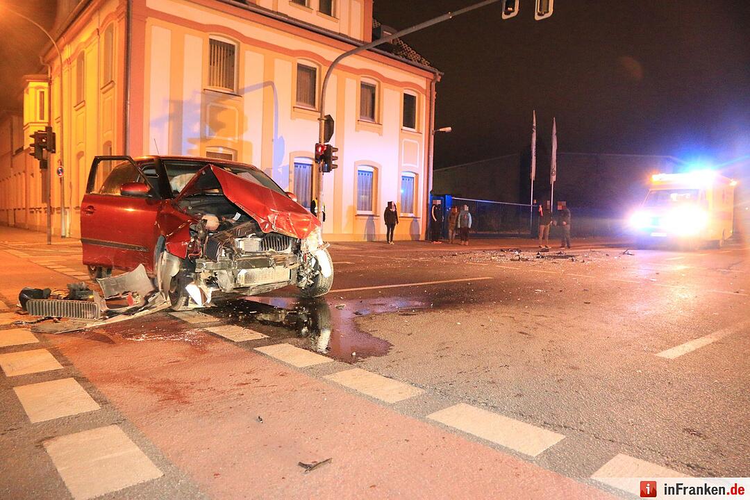 Unfall in der Hallstadter Straße in Bamberg