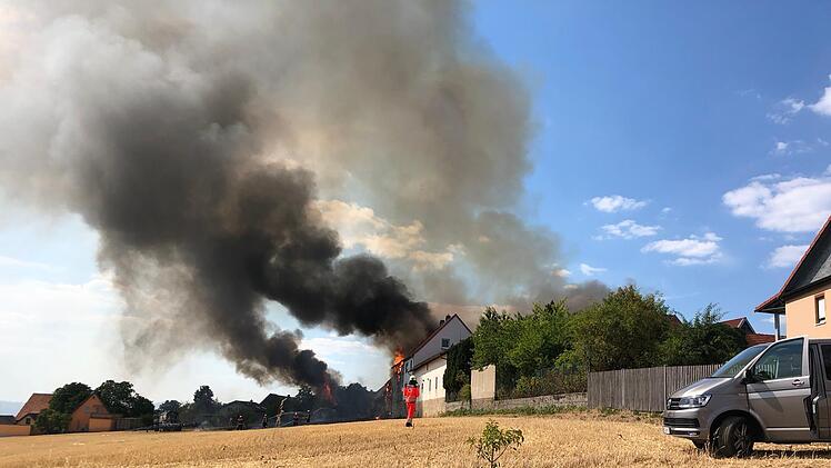 Am Mittwochnachmittag kam es zu einem Großbrand in Platz. Foto: Alexander Marx