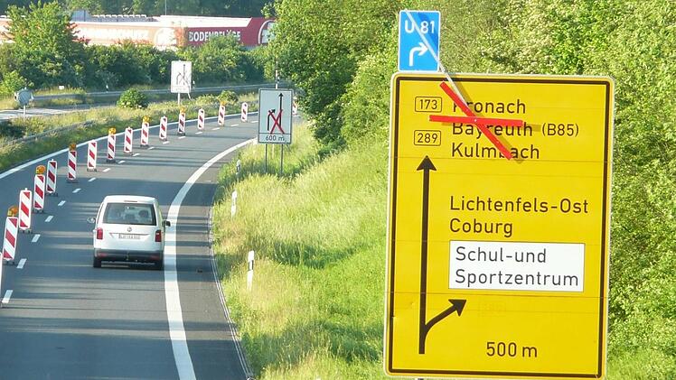 Dass es nach Lichtenfels in nördlicher Richtung nicht mehr weiter Richtung Michelau, Kronach und Kulmbach geht, daran mussten sich auch einheimische Verkehrsteilnehmer erst gewöhnen.