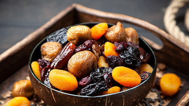 Trockenobst, Datteln, Feigen, Cranberries