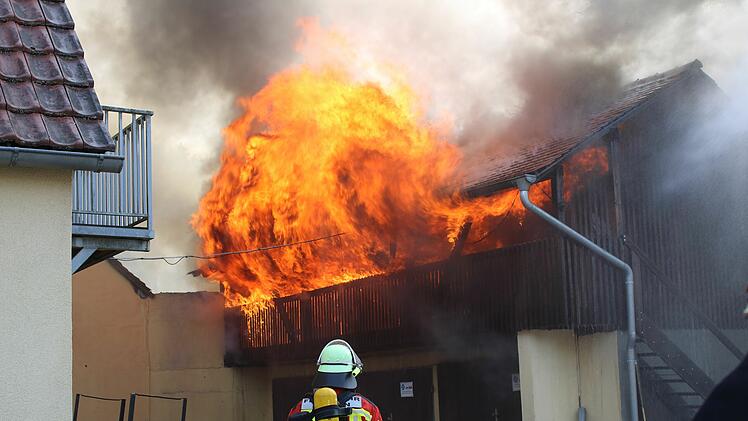 Feuerwehreinsatz wegen Brand in Thurn