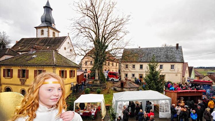 Der Weihnachtsmarkt in Rugendorf findet in der Ortsmitte statt.