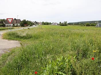 An dieser Kreuzung endet der Radweg; das Baugebiet "St. Laurentius" wird sich ortseinwärts anschließen.  Foto: Barbara Herbst