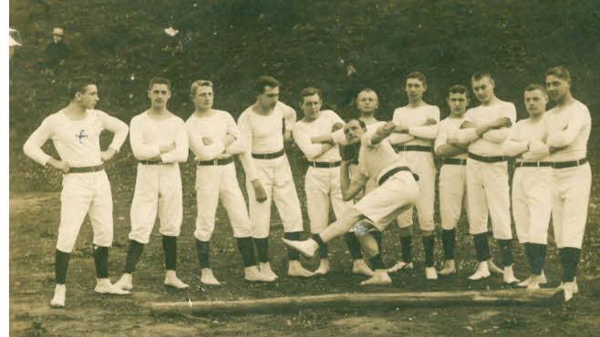 Auch Steinwurf oder Steinstoß zählten damals zu den Disziplinen in der Leichtathletik. Foto: Archiv/Repro: Geiling
