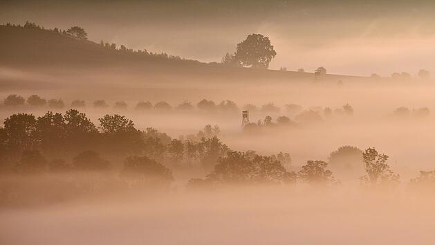 Morgenstimmung in Th&uuml;ringen - auch in Rheinland-Pfalz wird am Wochenende morgendlicher Nebel erwartet