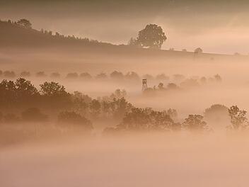 Morgenstimmung in Thüringen - auch in Rheinland-Pfalz wird am Wochenende morgendlicher Nebel erwartet