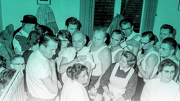 Ein Schnappschuss von einem Impftermin anno dazumal. Foto: Stadtarchiv Kulmbach