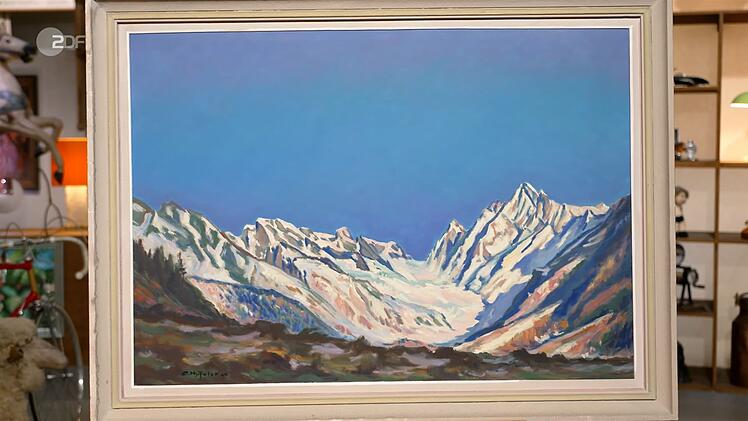 Verk&auml;uferin Monika wollte nur 100 Euro f&uuml;r ihr Bild, Expertin Bianca Berding sch&auml;tzte das Gem&auml;lde von Albert Nyfeler auf 800 bis 1.200 Euro.