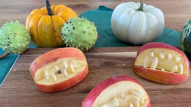 Apfel-Z&auml;hne zu Halloween