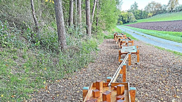 Der Kugelbahnenweg wurde um neue Themenstationen erweitert.Wegepaten Burgpreppach