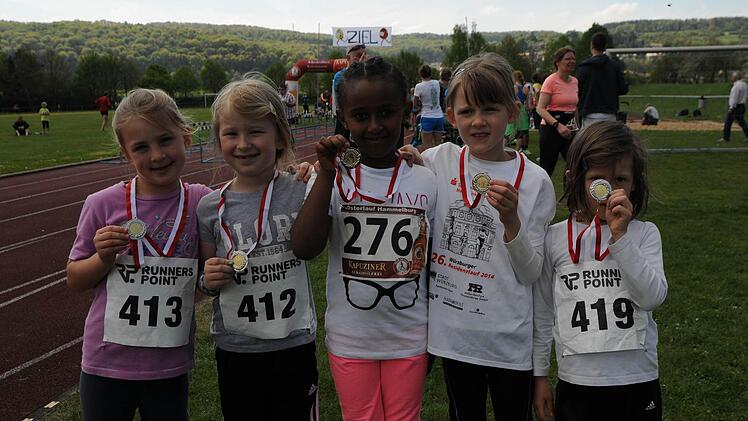 Sieger waren alle beim Osterlauf der Hammelburger Tausendfüßler.